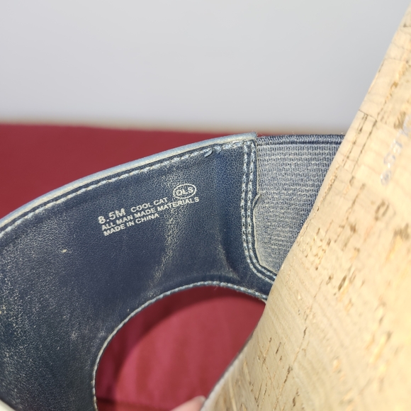 Aerosoles A2 Cool Cat Womens Sandals Navy Cork Size 8.5 Comfort Fit Used - Picture 7 of 11